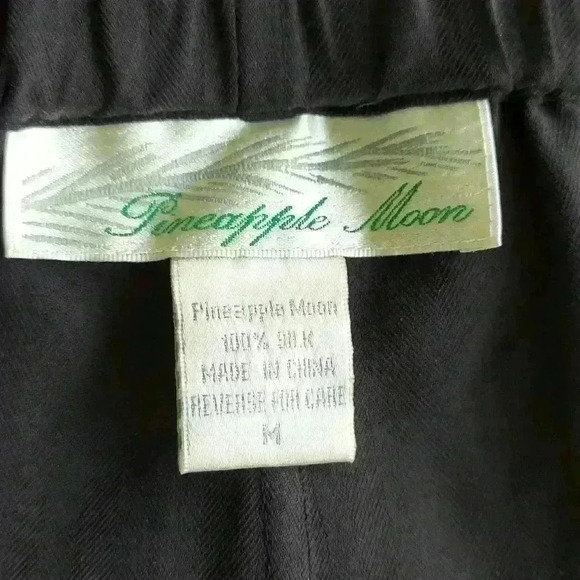 Pineapple Moon Black Silk Pants - Picture 3 of 3